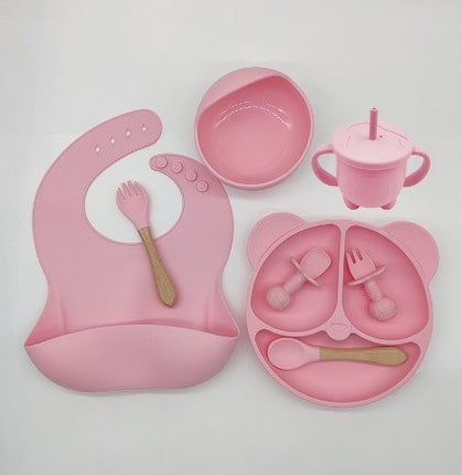 Conjunto completo Alimentação para Bebês de Silicone 8 Peças - Maolee