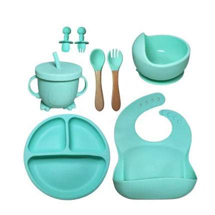 Conjunto completo Alimentação para Bebês de Silicone 8 Peças - Maolee
