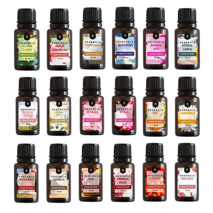 Kit 05 Essências 10ml a Base de Óleo Para Difusor - Maolee