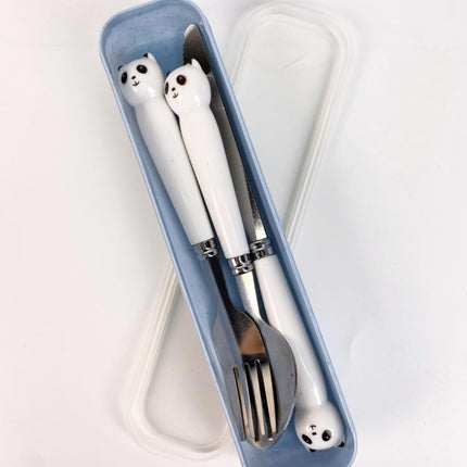 Jogo De Talheres Infantil 3 Peças Aço Inox - Maolee