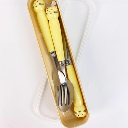 Jogo De Talheres Infantil 3 Peças Aço Inox - Maolee