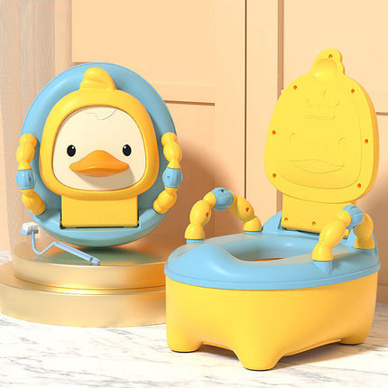 Troninho Penico Sanitário Infantil Privadinha Patinho Feliz Cor:Amarelo