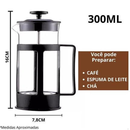 Cafeteira Francesa Prensa Vidro 300ml - Maolee
