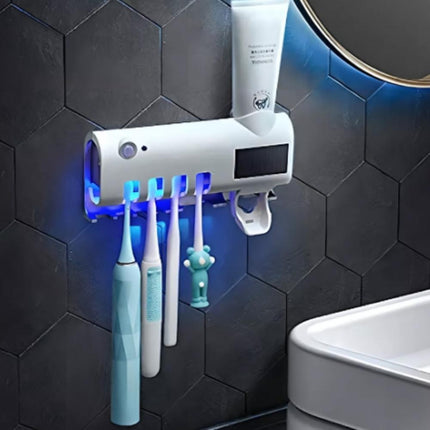 Suporte Escova De Dente Com Esterilizador e Dispenser Automático - Maolee