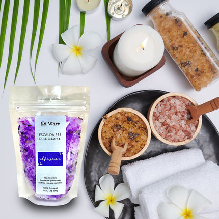 Escalda Pés ALFAZEMA 200g - Promove relaxamento e sono - Maolee