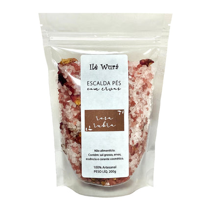 Escalda Pés ROSA RUBRA - Combate a Depressão e atrai o Amor - Maolee