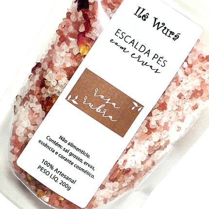 Escalda Pés ROSA RUBRA - Combate a Depressão e atrai o Amor - Maolee