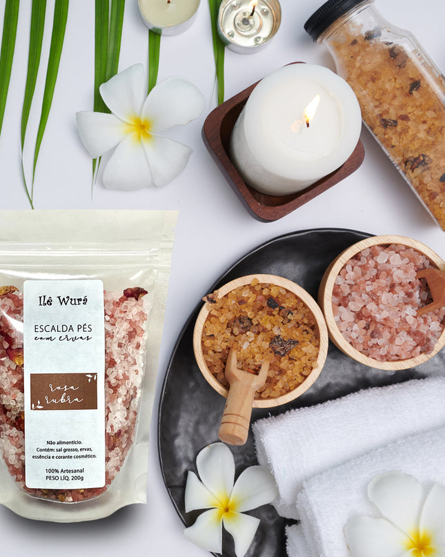 Escalda Pés ROSA RUBRA - Combate a Depressão e atrai o Amor - Maolee