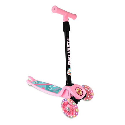Patinete Com Led, Rosa - Maolee