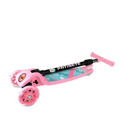 Patinete Com Led, Rosa - Maolee