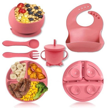 Conjunto completo Alimentação para Bebês de Silicone 8 Peças - Maolee