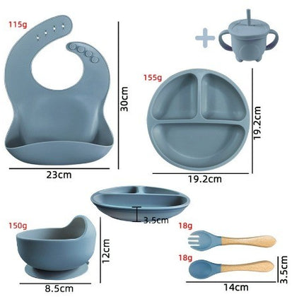 Conjunto completo Alimentação para Bebês de Silicone 8 Peças - Maolee
