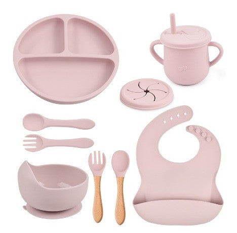 Conjunto completo Alimentação para Bebês de Silicone 8 Peças - Maolee
