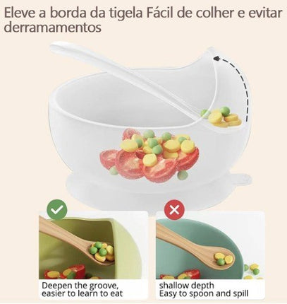 Conjunto completo Alimentação para Bebês de Silicone 8 Peças - Maolee