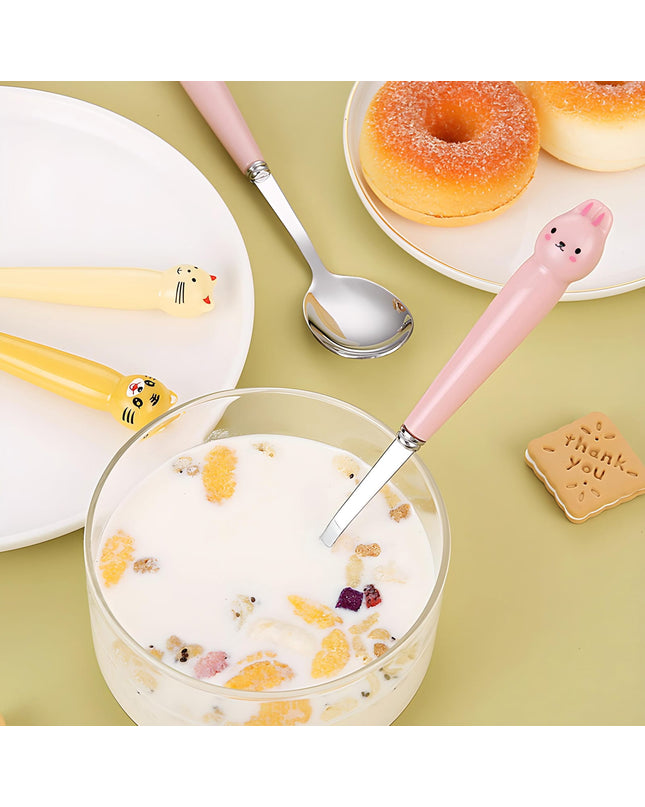 Jogo De Talheres Infantil 3 Peças Aço Inox - Maolee