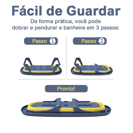 Banheira para Bebê Infantil Retrátil Dobrável - Maolee