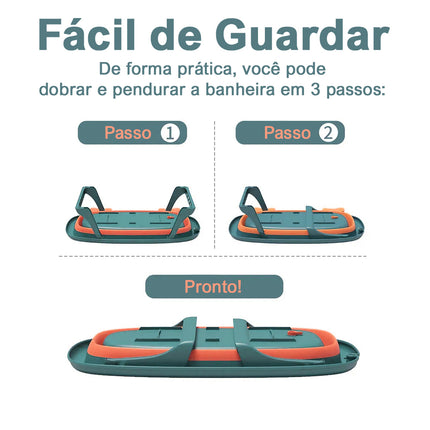 Banheira para Bebê Infantil, Laranja - Maolee