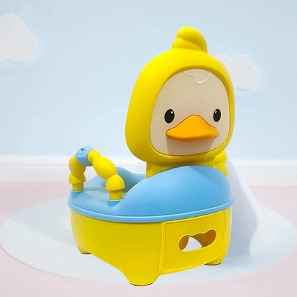 Troninho Penico Sanitário Infantil Privadinha Patinho Feliz Cor:Amarelo
