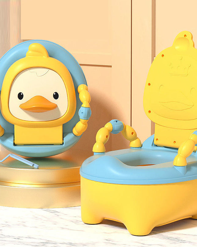 Troninho Penico Sanitário Infantil Privadinha Patinho Feliz Cor:Amarelo