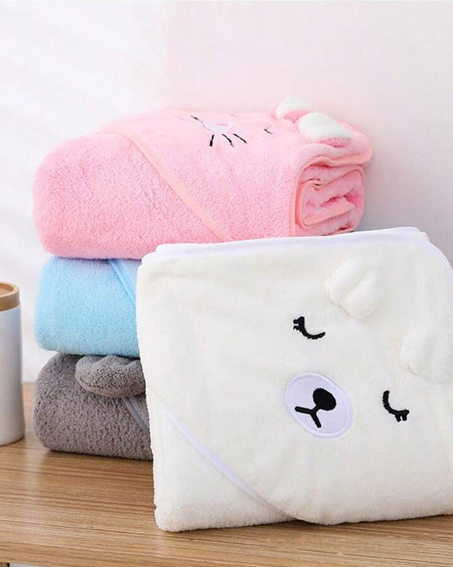 Toalha de Banho Infantil, Azul - Maolee