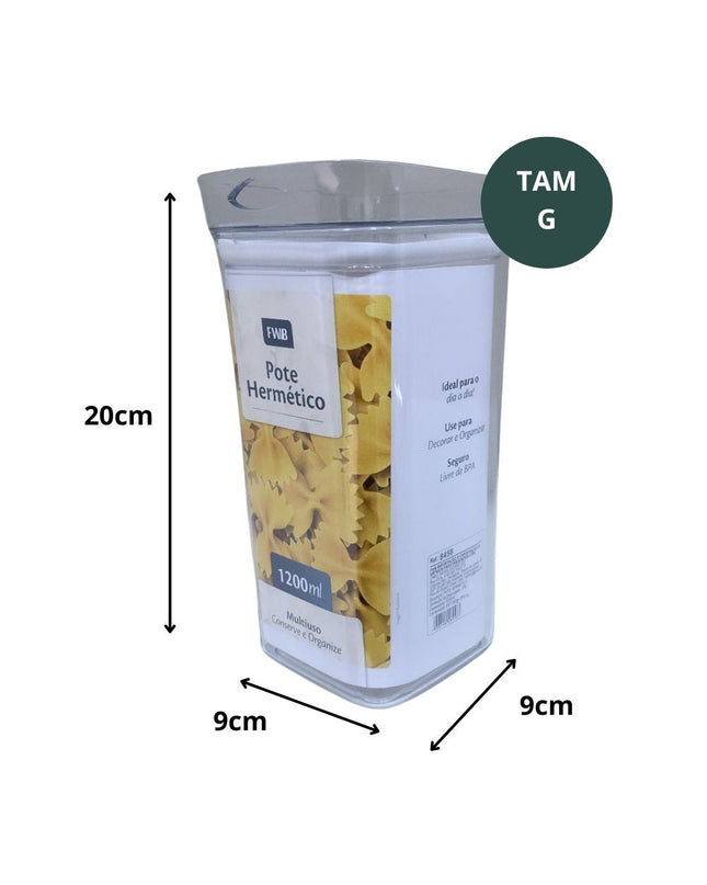 3 Potes Herméticos 1P,1M e 1G - Maolee