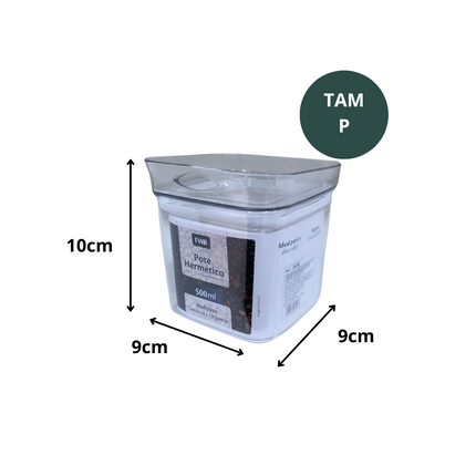 3 Potes Herméticos 1P,1M e 1G - Maolee