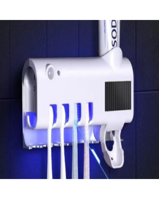 Suporte Escova De Dente Com Esterilizador e Dispenser Automático - Maolee