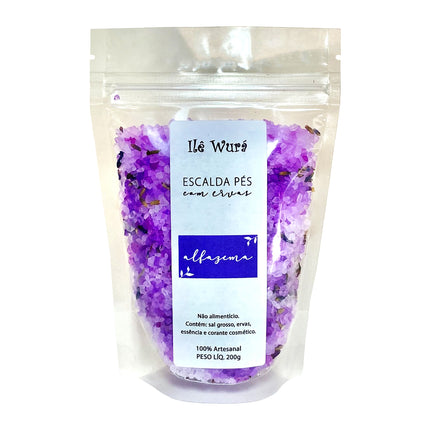 Escalda Pés ALFAZEMA 200g - Promove relaxamento e sono - Maolee