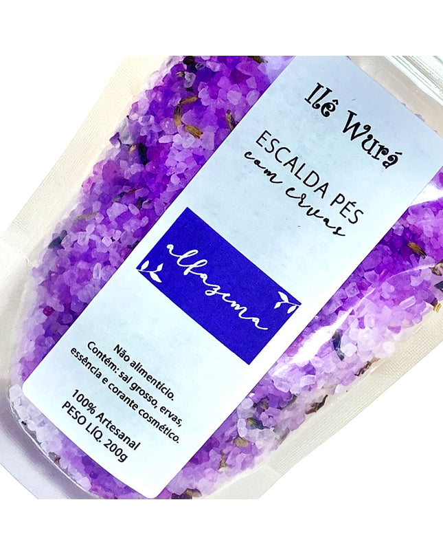 Escalda Pés ALFAZEMA 200g - Promove relaxamento e sono - Maolee