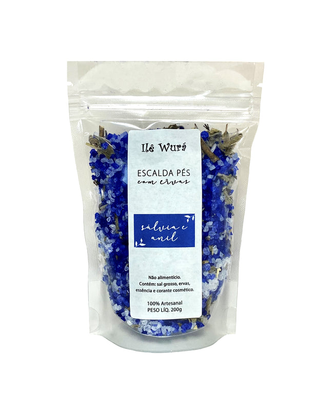 Escalda Pés SÁLVIA E ANIL - Reduz ansiedade e afasta energias negativas - Maolee