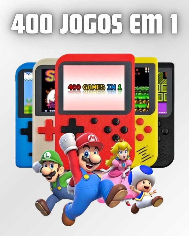 Mini Game com 400 Jogos, Cor Aleatória - Maolee